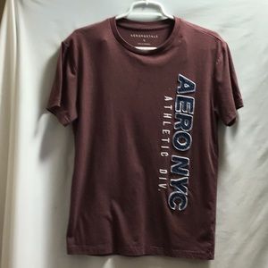Aeropostale Sm burgundy young men’s, teens raised letter T shirt